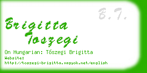 brigitta toszegi business card