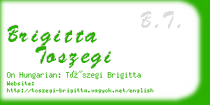 brigitta toszegi business card